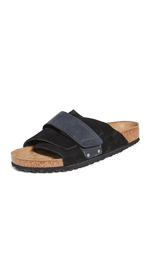 【BIRKENSTOCK kyoto】 レザーサンダル 27ノマドブラック Kyoto Nubuck Leather in Color Black | BIRKENSTOCK US